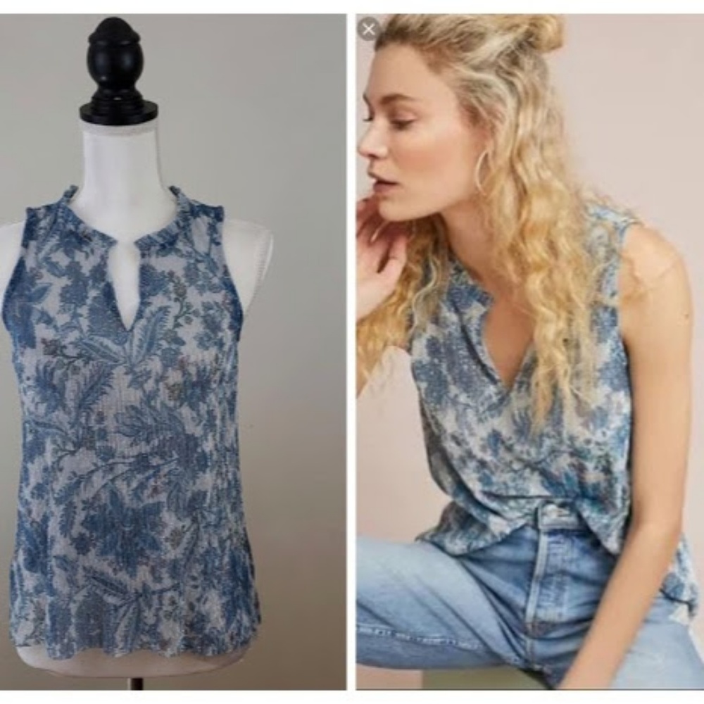 NWT! Anthro, Vanessa Virginia Grand Cayman Top